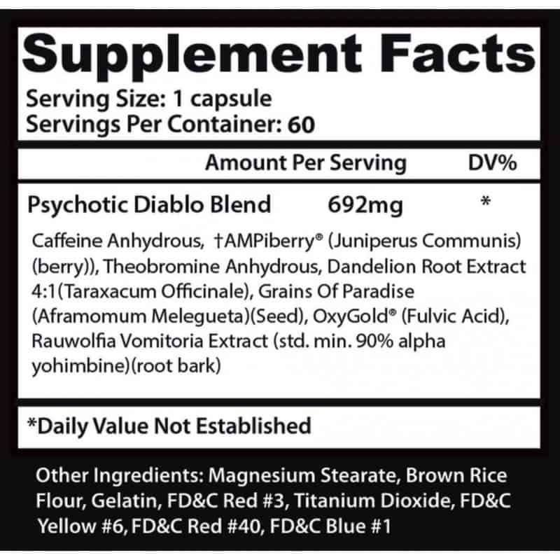 Insane Labz Psychotic Diablo 60 kapslí