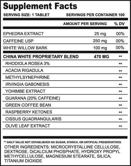 Cloma Pharma China White 100 caps