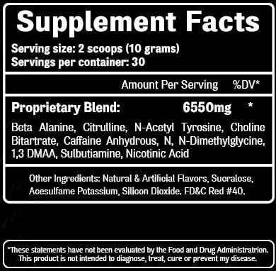 RX Labs Oxy PWO Black Series 300g