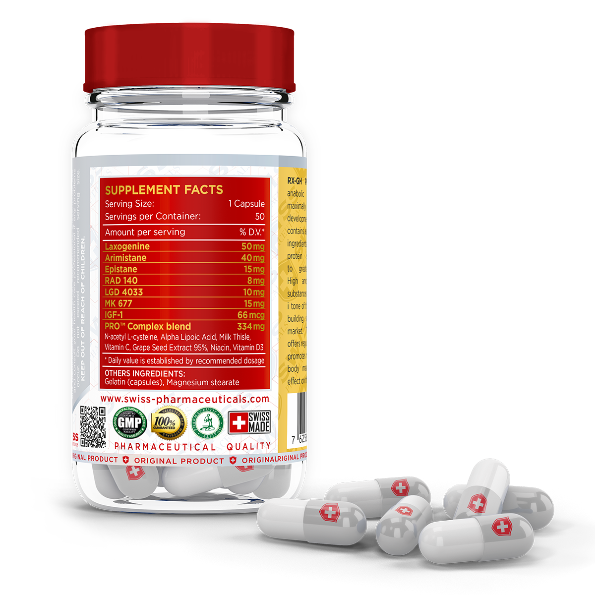 Swiss Pharmaceuticals RX-GH Pro 50 kapslí